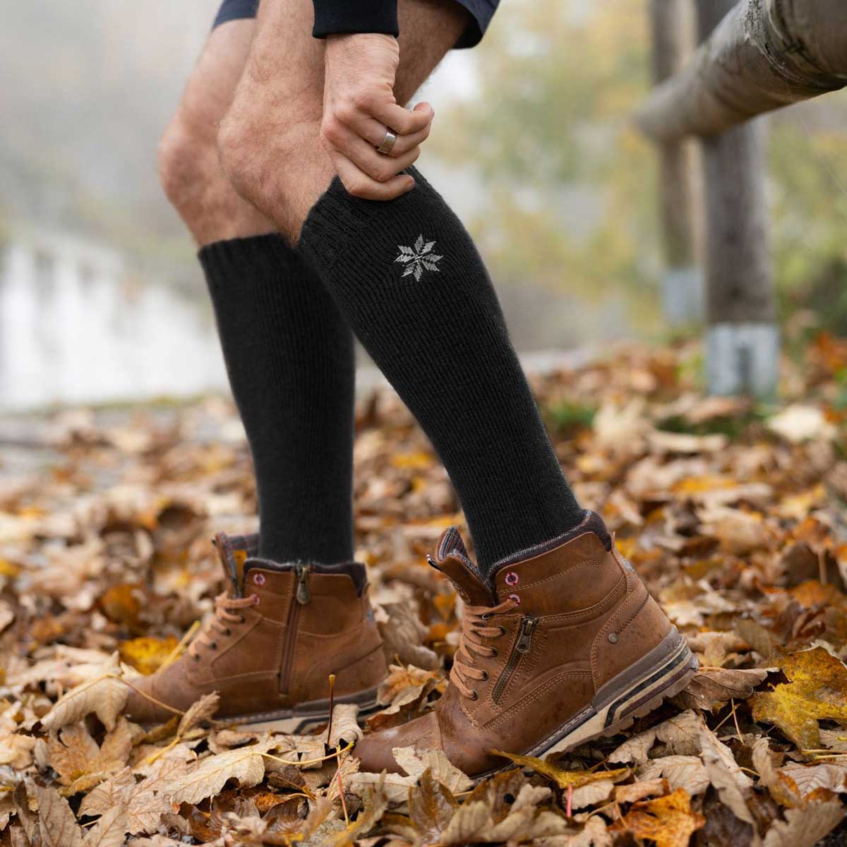 Calze al Ginocchio Charcoal (2 Paia)